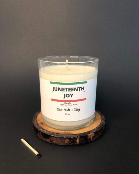 JUNETEENTH JOY ® Candle Sea Salt & Lily 8.5 oz.