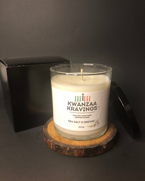 Kwanzaa Kravings™ Sea Salt & Orchid Soy 8.5oz. Candle