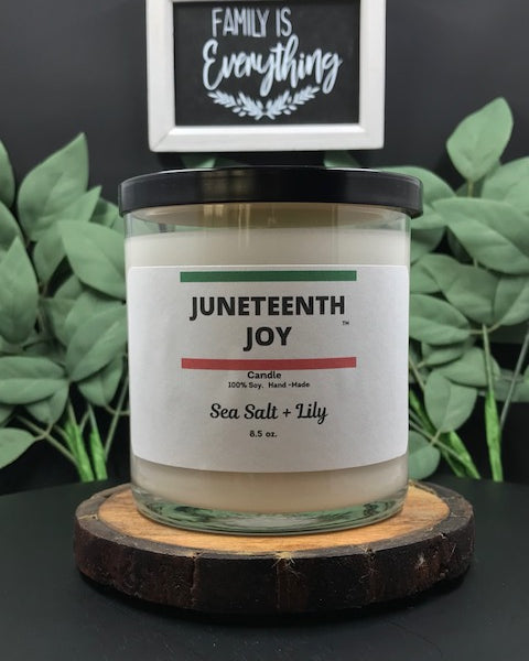 JUNETEENTH JOY ® Candle Sea Salt & Lily 8.5 oz.